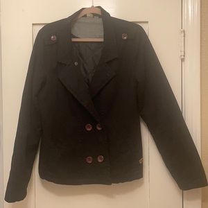 Roxy black double breasted jacket